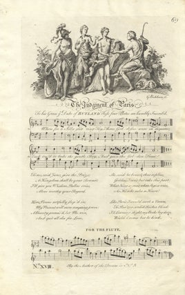 Item #36814 The Judgement of Paris. Plate 69 from George Bickham's The Musical Entertainer....