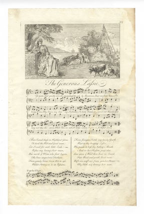Item #36824 The Generous Lassie. Plate 92 from George Bickham's The Musical Entertainer. ENGLISH...