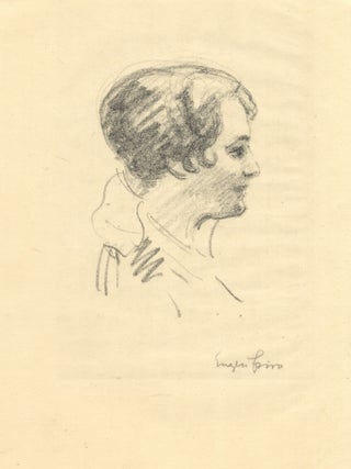 Item #37070 Original head-and-shoulders drawing, in profile, of the noted German-born American...