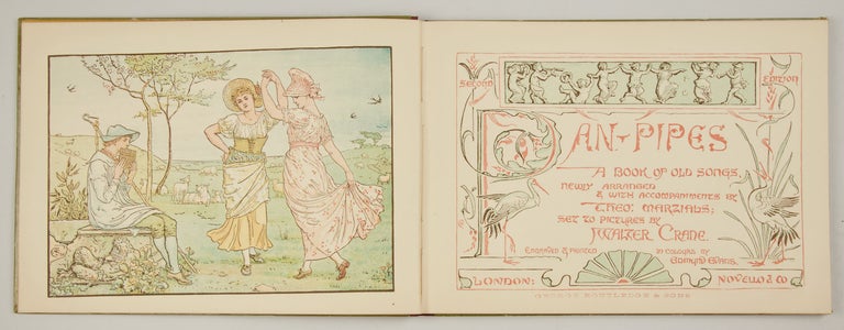 Item #37097 Pan-Pipes A Book of Old Songs, newly arranged & with accompaniments ... Set to pictures by Walter Crane. Engraved & printed in colours by Edmund Evans ... Second edition. [Piano-vocal score]. Theo MARZIALS.