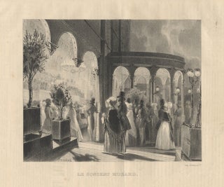 Item #37108 Le Concert Musard. Original lithograph by Frédéric Bouchot (1798-1850). Signed in...