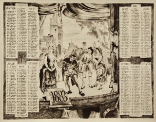 Item #37162 Calendar for the year 1883. Etching and drypoint. Giuseppe VERDI, - Rigoletto