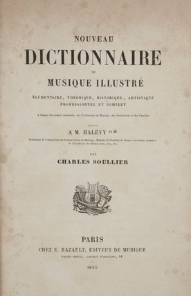 Item #37979 Nouveau Dictionnaire de Musique Illustré: élémentaire, théorique, historique,...