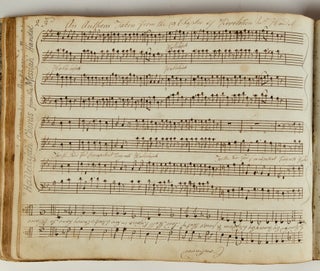 Item #38417 18th century English manuscript collection of psalms and anthems for voice or...
