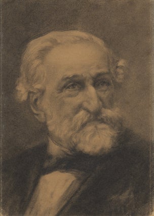 Item #38517 Fine original charcoal portrait drawing of Verdi, ?ca. 1895-1900. Giuseppe VERDI