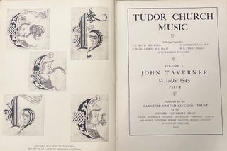 Item #38834 Tudor Church Music. P. C. BUCK, R. R. Terry, E. H. Fellowes, A. Ramsbotham