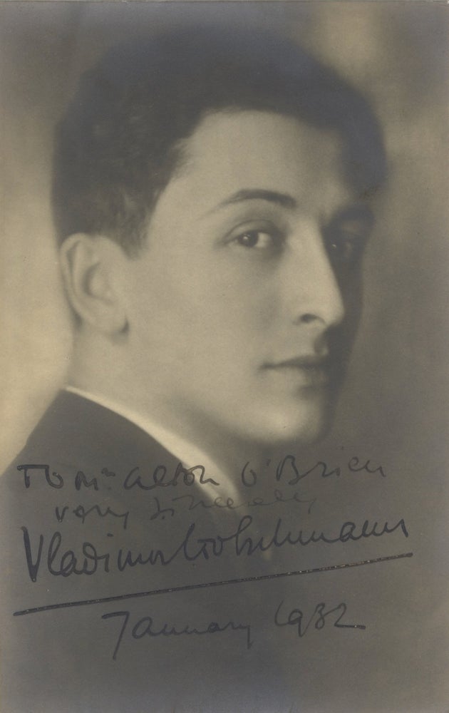 Item #38888 Attractive postcard photograph of the American conductor. Signed in full. Vladimir GOLSCHMANN.