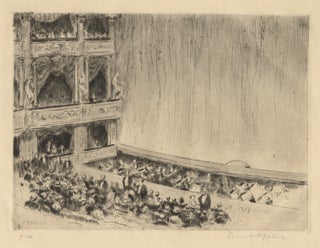 Item #39089 Before the Ballet. Drypoint by noted German Impressionist painter and etcher Ernst...