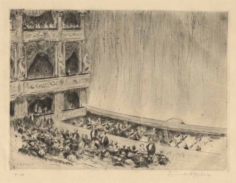 Item #39089 Before the Ballet. Drypoint by noted German Impressionist painter and etcher Ernst Oppler (1867-1929). BALLET ICONOGRAPHY - 20th Century.