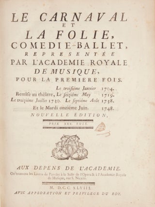 Item #39101 Collection of rare 18th century French ballet libretti. BALLET LIBRETTI - 18th...