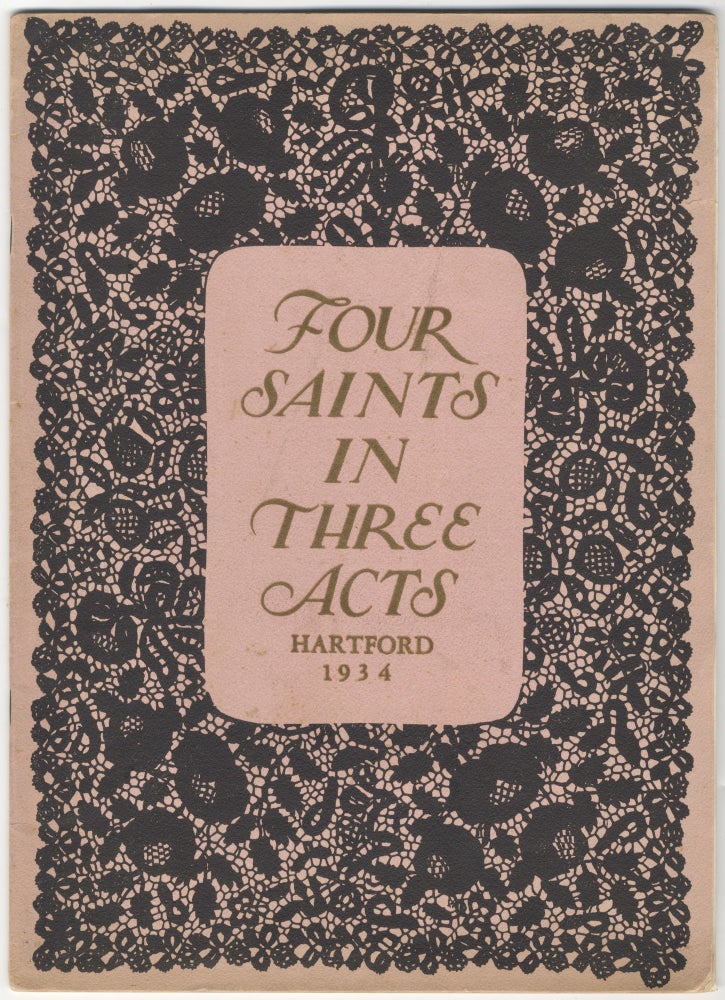 Item #39142 Four Saints in Three Acts. Program for the first performance with Thomson's autograph signature. Virgil THOMSON.