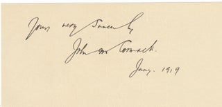 Item #39182 Album leaf with autograph signature. John McCORMACK