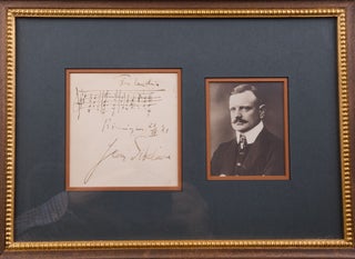 Autograph musical quotation from the composer's celebrated tone poem Finlandia, op. 26