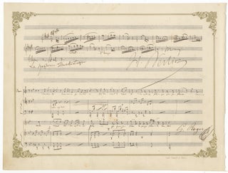 Item #39291 Autograph musical quotation from the composer's masterpiece, the Symphonie...