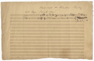 Item #39309 Autograph musical sketchleaf from the composer's opera Benvenuto Cellini. Hector BERLIOZ