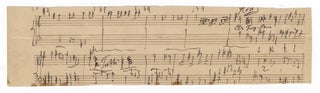 Item #39375 Autograph musical manuscript sketch leaf from the composer's Eighth Symphony. Anton...