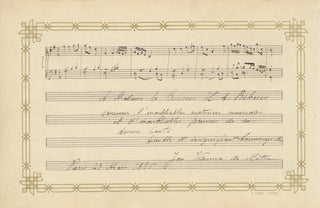 Autograph musical quotation from the composer's Piano Concerto in A minor, op. 16, signed in full