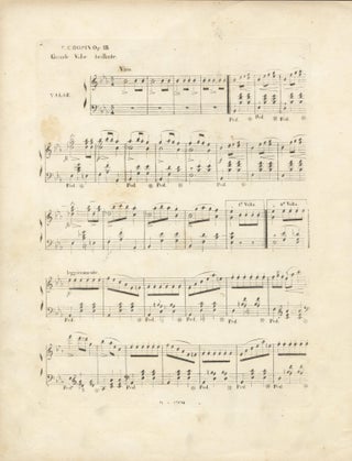 Grande Valse Brillante pour le Piano dédiéé[!] à Mademoiselle Laura Horsford par Frédéric Chopin. Opera: 18. Prix 6f. ... Propé. des Edrs.