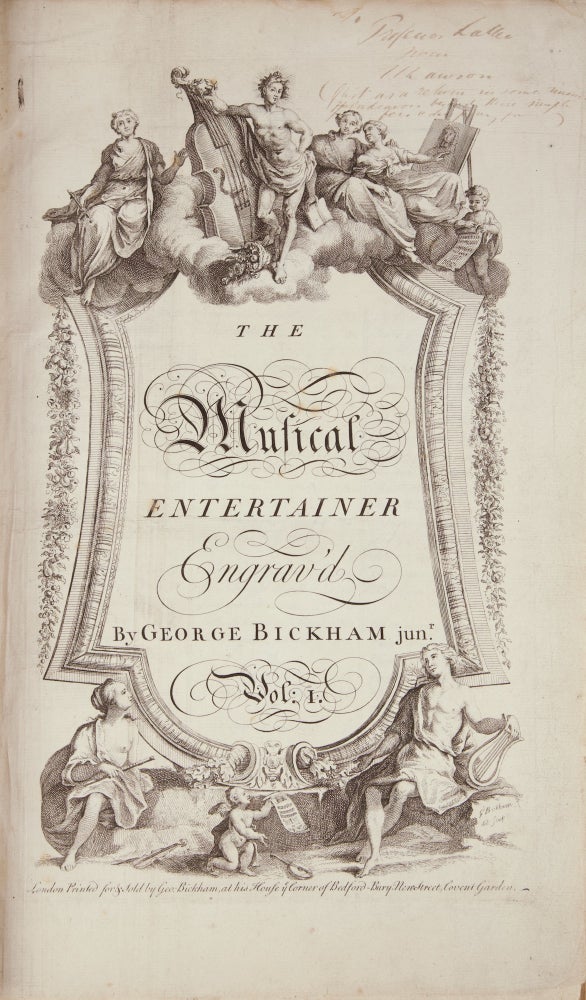 Item #39411 The Musical Entertainer. Complete 2-volume set, with a total of 200 fine engraved illustrative plates. George ? BICKHAM Jr.