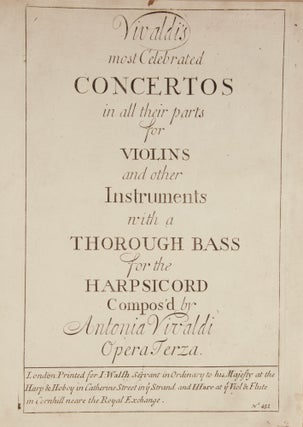 Item #39416 [L'Estro Armonico]. Vivaldi's most Celebrated Concertos in all their parts for...