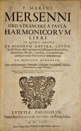 Item #39451 Harmonicorum Libri In Quibus Agitur De Sonorum Natura, Causis & effectibus: de...
