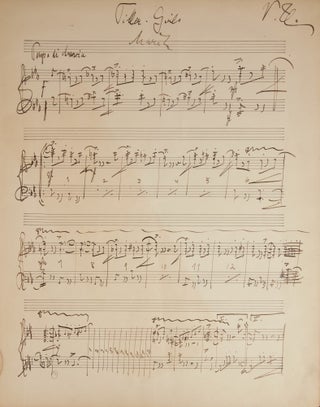 Item #39485 Tiller Girls. March by V.H. Autograph musical manuscript signed "V.H." Scored for...