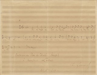 Item #39551 Autograph musical quotation signed "Ch. Gounod" from the composer's opera, Faust....