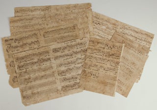 Item #39562 Musical manuscript of liturgical works. Ca. 1620. Hieronymous PRAETORIUS, Lodovico...