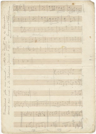 Item #39652 Autograph musical manuscript containing four unidentified sketches from the...