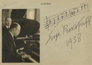 Item #39677 Autograph music quotation from the composer's Lieutenant Kiji suite for orchestra,...