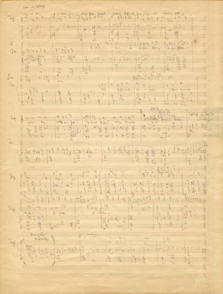 Item #39702 Autograph musical manuscript. Die Liebe der Danae, op. 83. 88 measures in condensed...