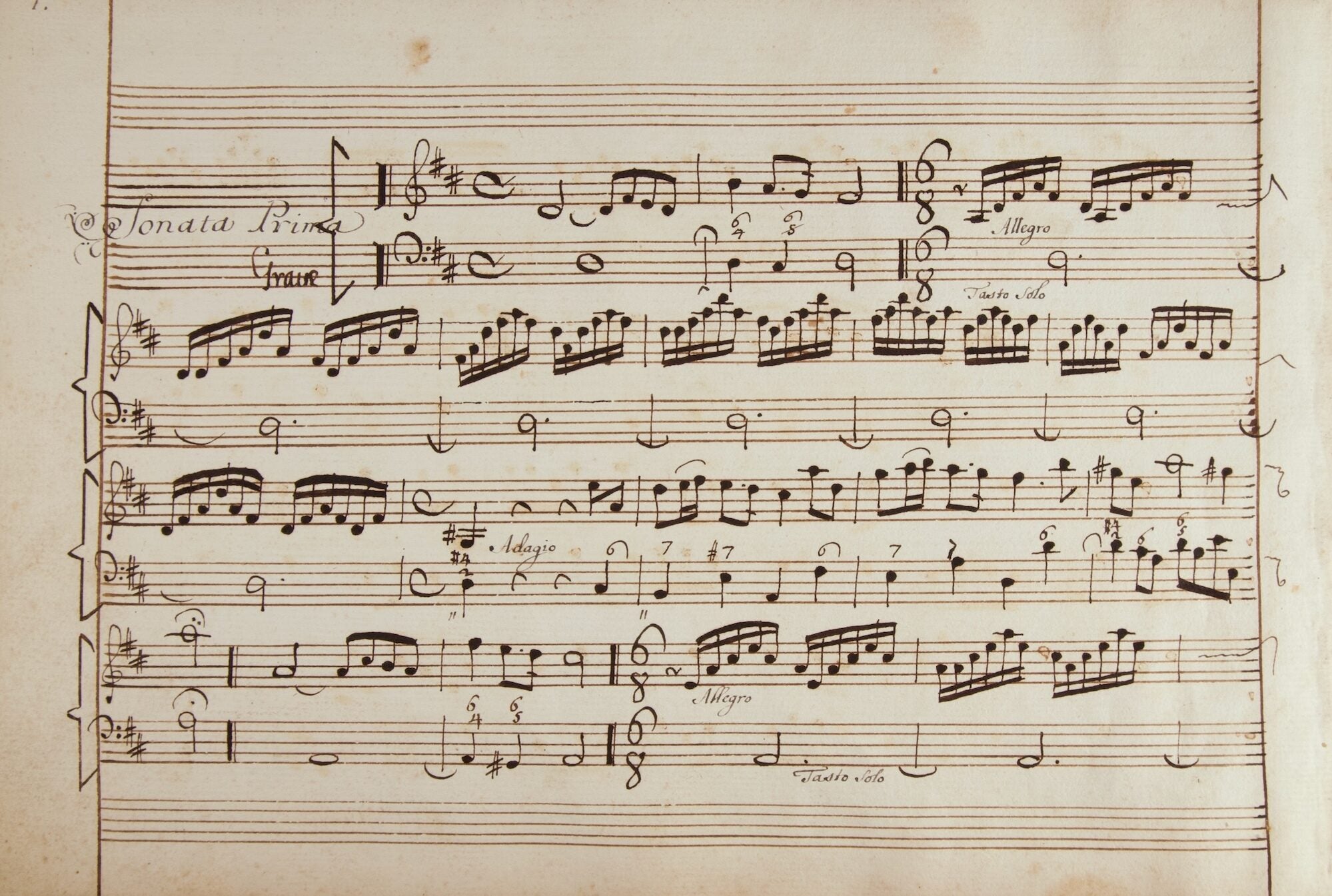 Corelli Manuscript Sonate Sei A Violino e Basso per Camera del Celebre Autore Sig ...