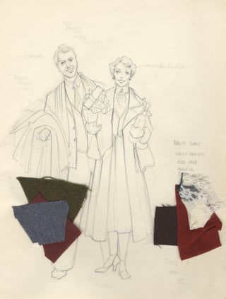 Item #39925 Absurd Person Singular. Play in 3 acts. 17 original preparatory costume design...
