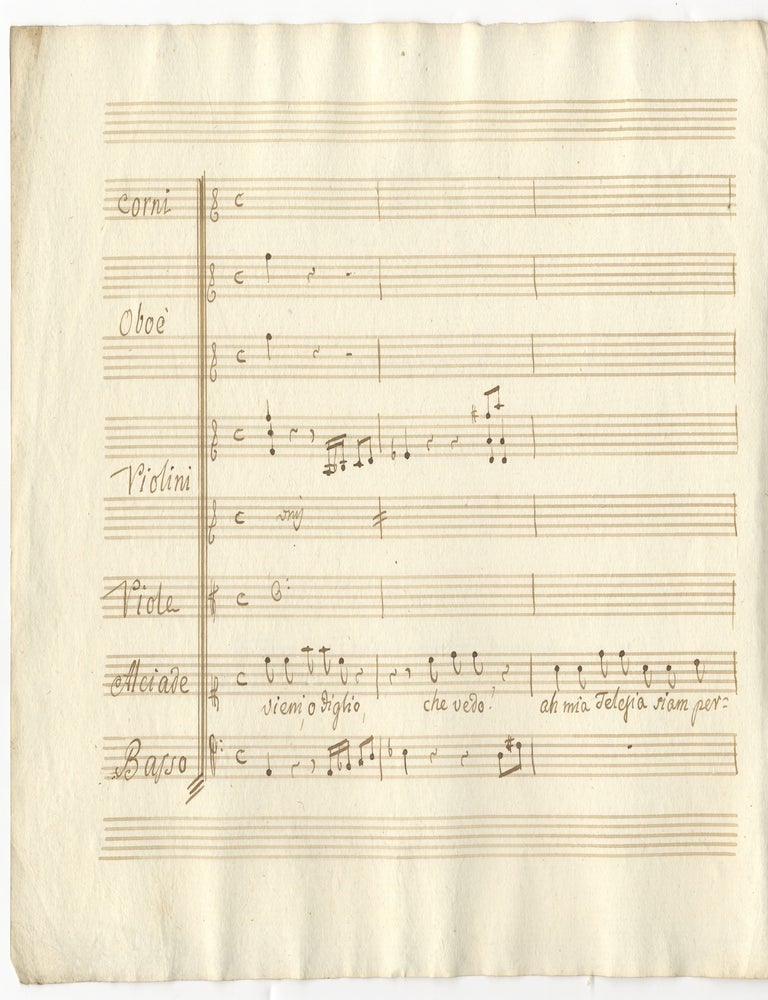 Item #40867 Vieni o Figlio ... Recitativo Istromentato. [Copyist musical manuscript]. Giuseppe GIORDANI.