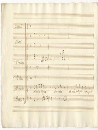 Item #40867 Vieni o Figlio ... Recitativo Istromentato. [Copyist musical manuscript]. Giuseppe...