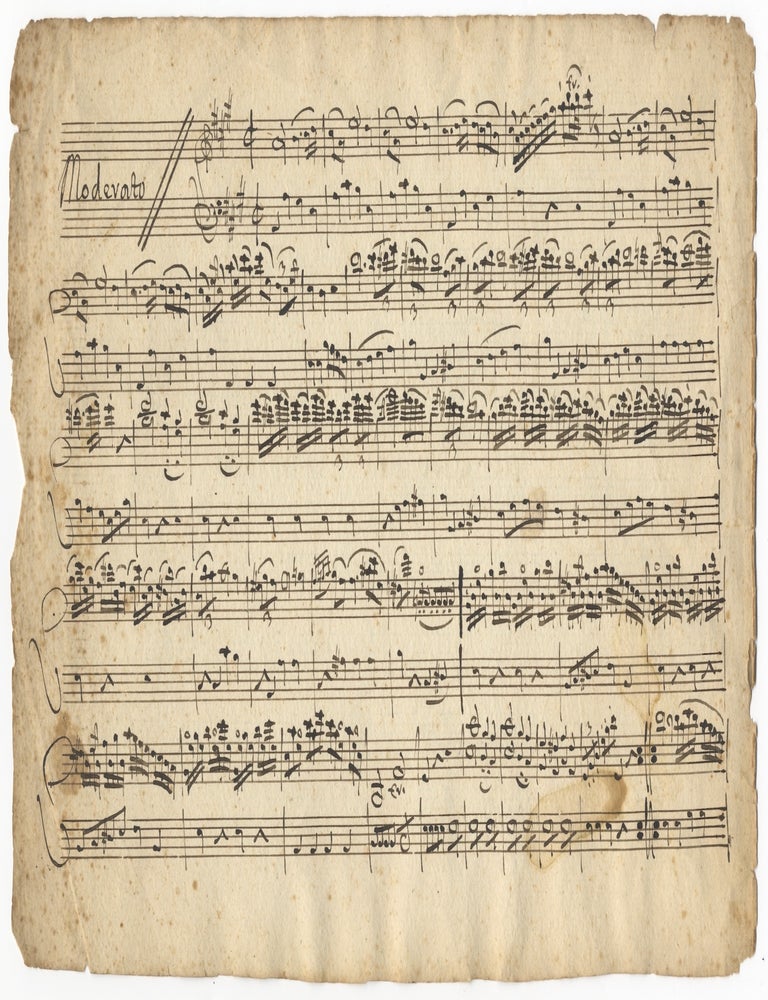 Item #40868 Sonata per Violino e Basso. [?Autograph musical manuscript]. Giovanni fl. 1810 RAIMONDI.