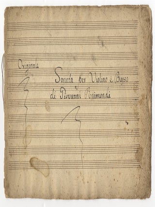 Sonata per Violino e Basso. [?Autograph musical manuscript]