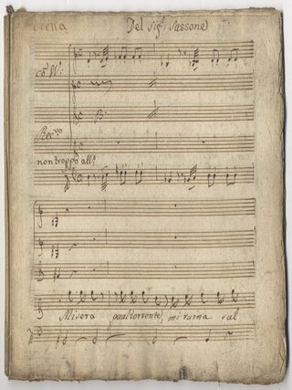 Item #40903 Scena Del Sigr. Sassone ... Misera qual torrente ... Tortorella abbandonata. [From...