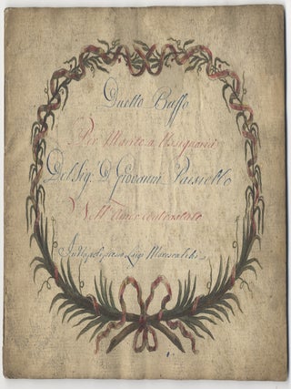 Item #40909 Duetto Buffo Per Marito Allssignoria Del Sig: D. Giovanni Paisiello Nell'Amor...