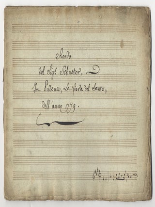Item #40915 Rond&ograve; del Sigr. Schuster, In Padova, La fiera del Santo, dell'anno 1779. [Cara...