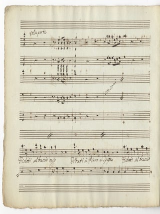 Fidati al braccio mio Aria Buffa. [Copyist musical manuscript full score]