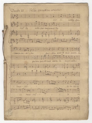 Item #40920 Vocal duets with basso continuo. [Copyist musical manuscript]. Giovanni Carlo Maria...