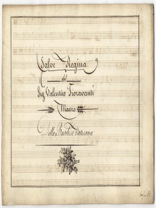 Item #40946 Salve Regina del Sig. Valentino Fioravanti Maes[t]ro Della Basilica Vaticana ... 50....