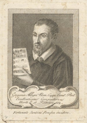Item #41167 Portrait etching. 1711. Gregorio ALLEGRI