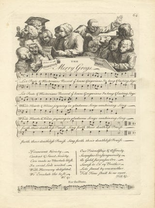 Item #41458 The Merry Gregs (Gregorians). Song for voice, unfigured bass, and flute. Engraved...