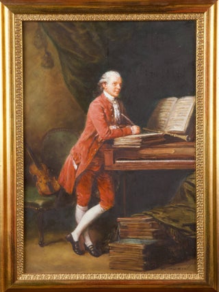 Item #41467 Painting of the noted oboist and composer signed P. Musin after the original by...