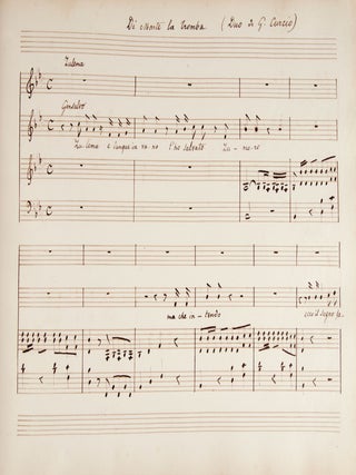 Operatic excerpts from the works of Berton, Catrufo, Curcio, Gluck Nicolini, and Orlandini in piano-voca score