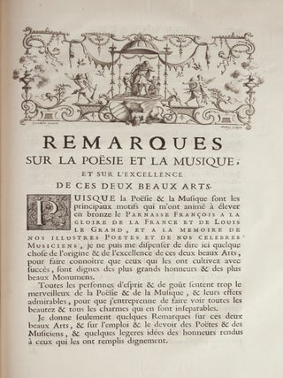 Le Parnasse Fran&ccedil;ois, Dedi&eacute; au Roi par M. Titon du Tillet, Commissaire Provincial des Guerres, ci-devant Capitaine de Dragons, & Ma&icirc;tre-d'H&ocirc;tel de seue Madame La Dauphine, Mere du Roi ... Avec Approbation et Privilege du Roi