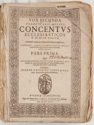 Item #41650 A collection of 4 rare North German early Baroque musical imprints, 1622-1623. Isaac...