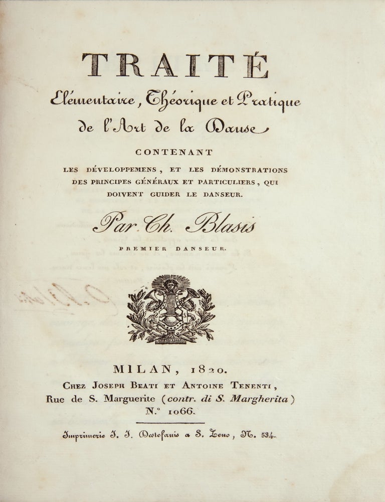 Item #41656 Collection of 5 works. DANCE - 19th Century - French, Carlo Blasis.